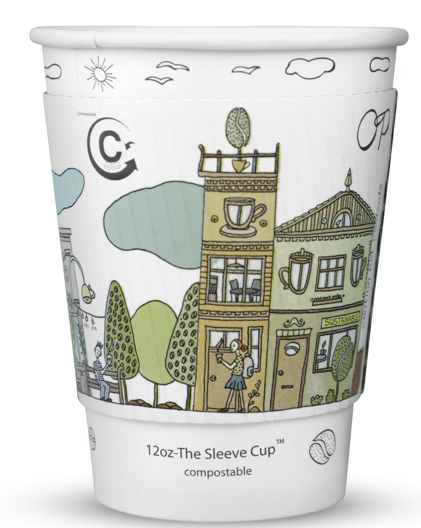 12oz Compostable Coffee Cup